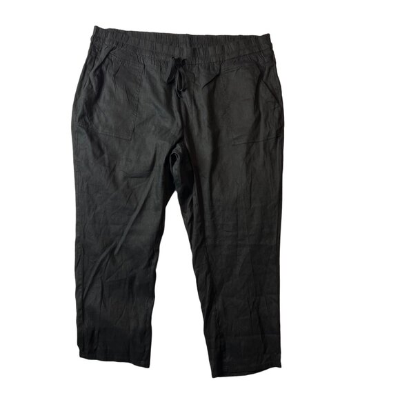 Kut From‎ The Kloth Women's 2X Pull On Crop Pant Linen Rayon NWOT - Picture 1 of 8